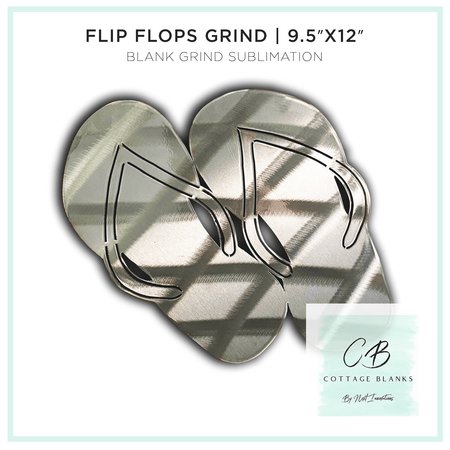 NEXT INNOVATIONS Flip Flop Sandals Wall Art Sublimation Grind Blank, 12PK 261410014